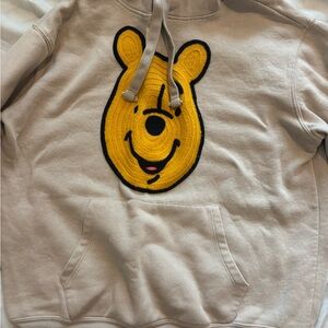 Disney Tan Hoodie with Yellow Bear Design